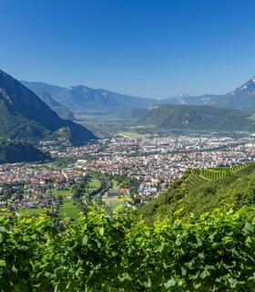 Vista sulla città di Bolzano